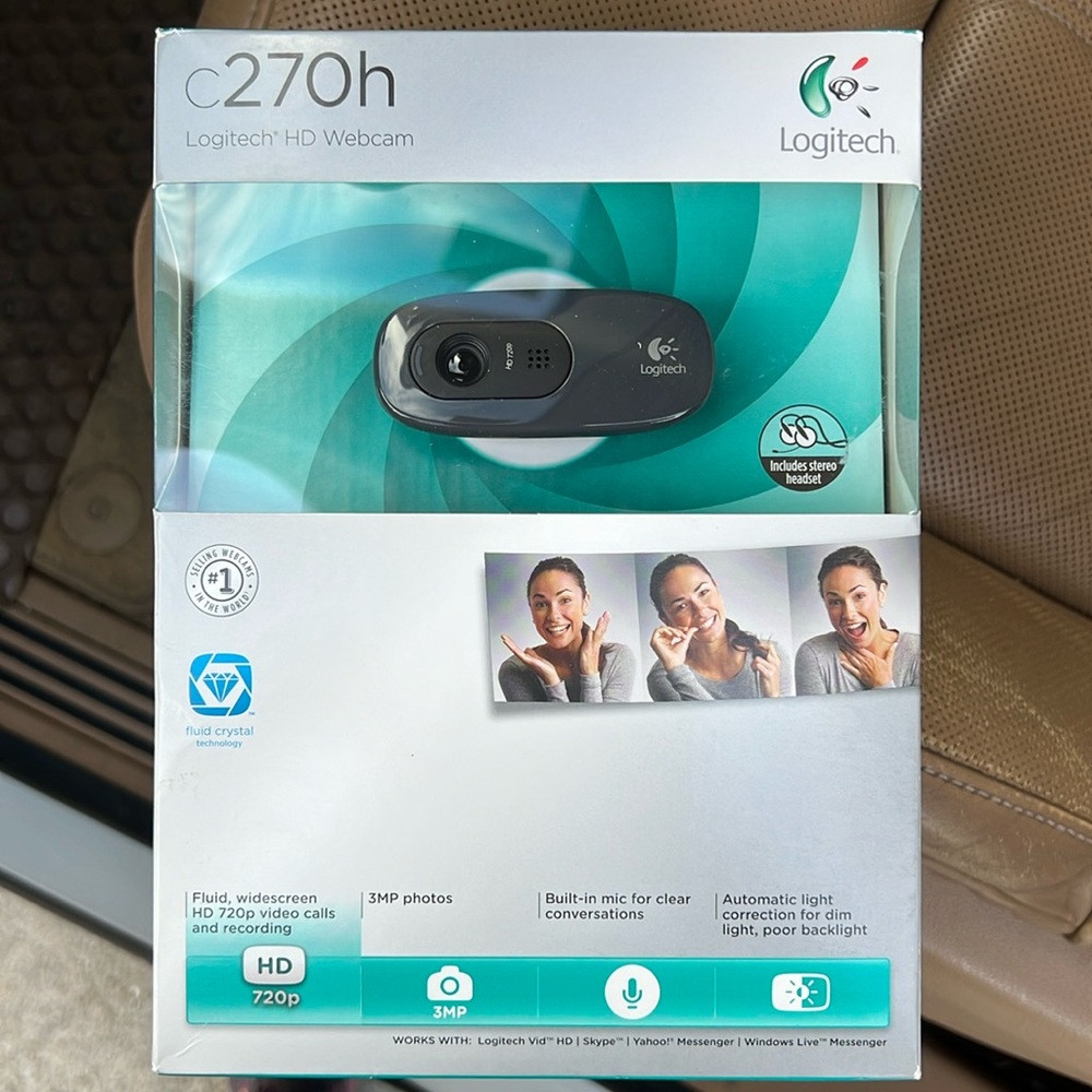 NEW IN BOX c270h Logitech HD webcam